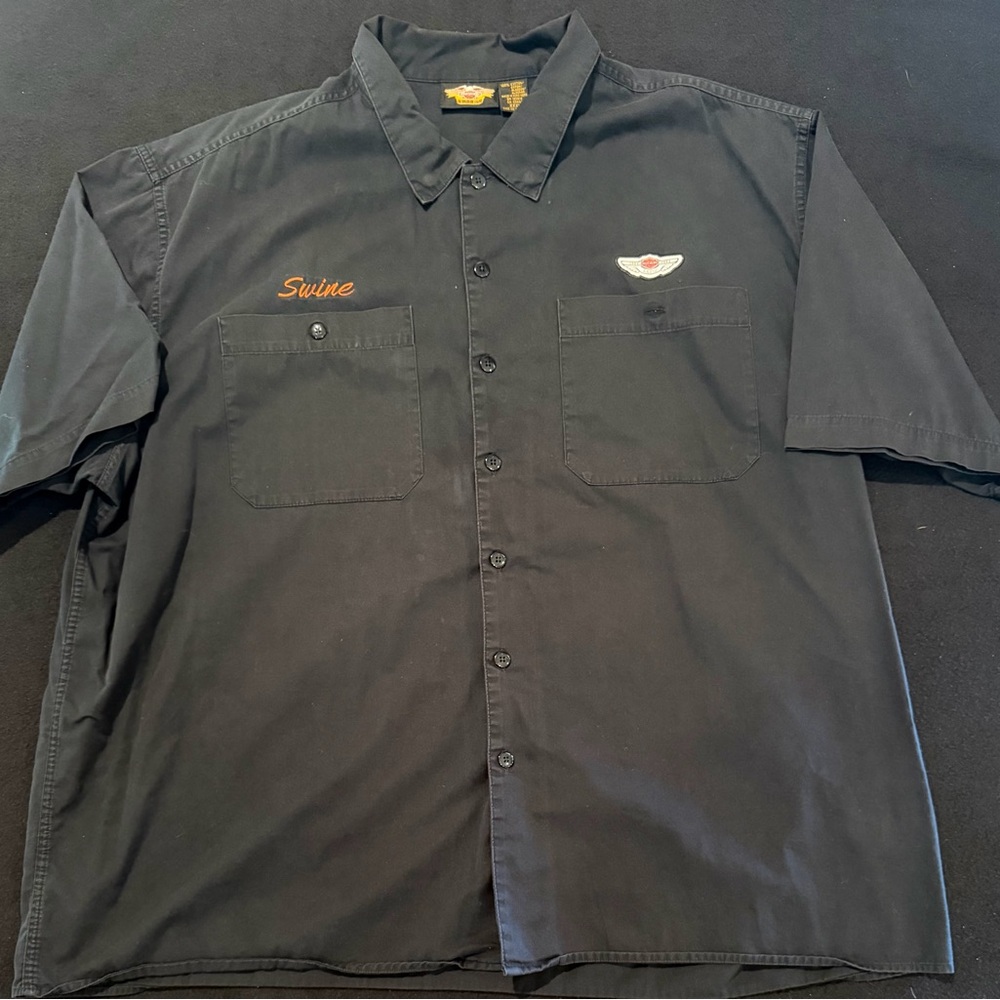 Harley-Davidson Mechanics Button Up 100th Anniversary Patch Mens 3XL